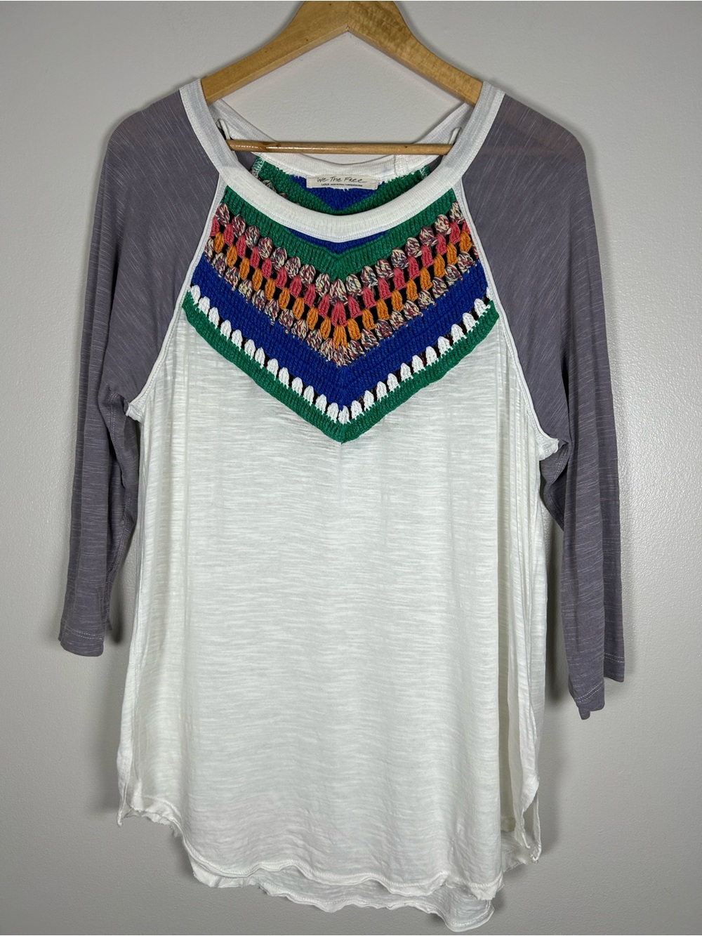 We The Free Free People Boho Spring Bound Crochet Chevron Top - Picture 3 of 13